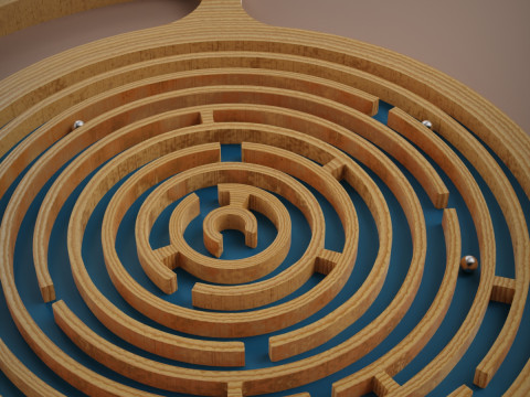 ボール迷路 3Dプリントモデル