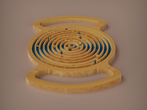 ボール迷路 3Dプリントモデル