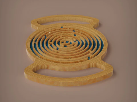 공 미로 3D 프린트 모델