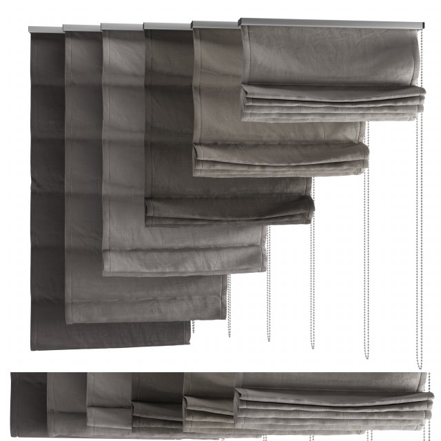 Roman curtain 3D Модель .c4d .max .obj .3ds .fbx .stl .blend 
