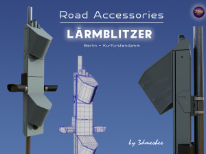 Road accessories - Laermblitzer - Berlin Kurfuerstendamm Modello 3D