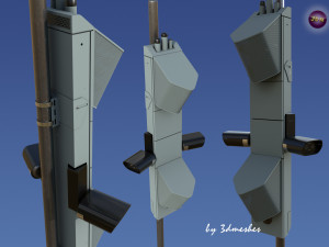 Road accessories - Laermblitzer - Berlin Kurfuerstendamm 3D Modell