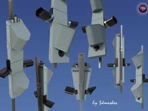 Road accessories - Laermblitzer - Berlin Kurfuerstendamm 3D Modell