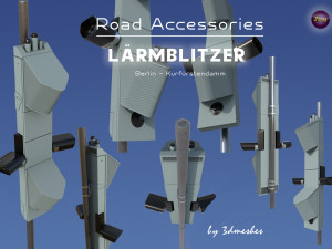 Road accessories - Laermblitzer - Berlin Kurfuerstendamm 3D Modell