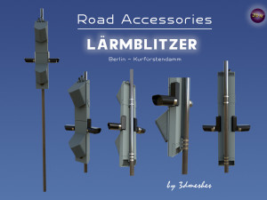 Road accessories - Laermblitzer - Berlin Kurfuerstendamm 3D Modell