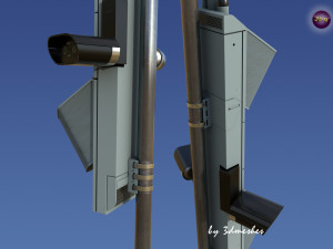 Road accessories - Laermblitzer - Berlin Kurfuerstendamm 3D Modell