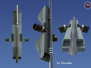 Road accessories - Laermblitzer - Berlin Kurfuerstendamm 3D Modell