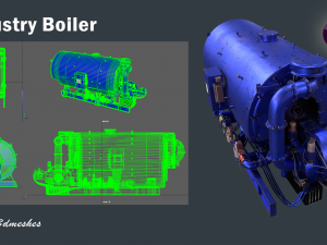 Industry Boiler - PBR Modèle 3D