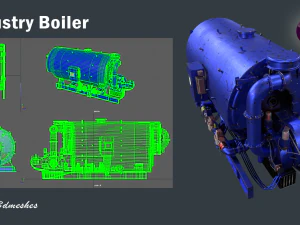 Industry Boiler - PBR 3D Model