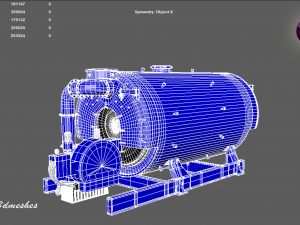 Industry Boiler - PBR Modèle 3D