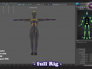 Driver Girl - full Rig PBR 3D Model