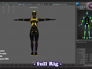 Driver Girl - full Rig PBR 3D Model
