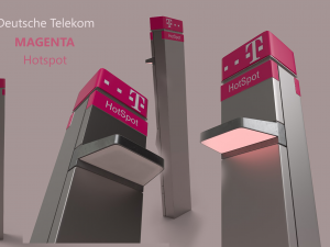 Telephonebox Telekom - Magenta - PBR STL 3D-Modell