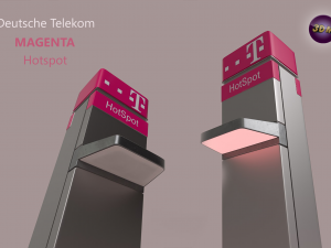 Telephonebox Telekom - Magenta - PBR STL 3D-Modell