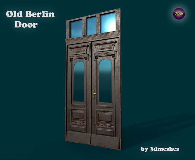Old Berlin Door 4 -PBR 3D 模型 .c4d .max .obj .3ds .fbx .stl .blend 