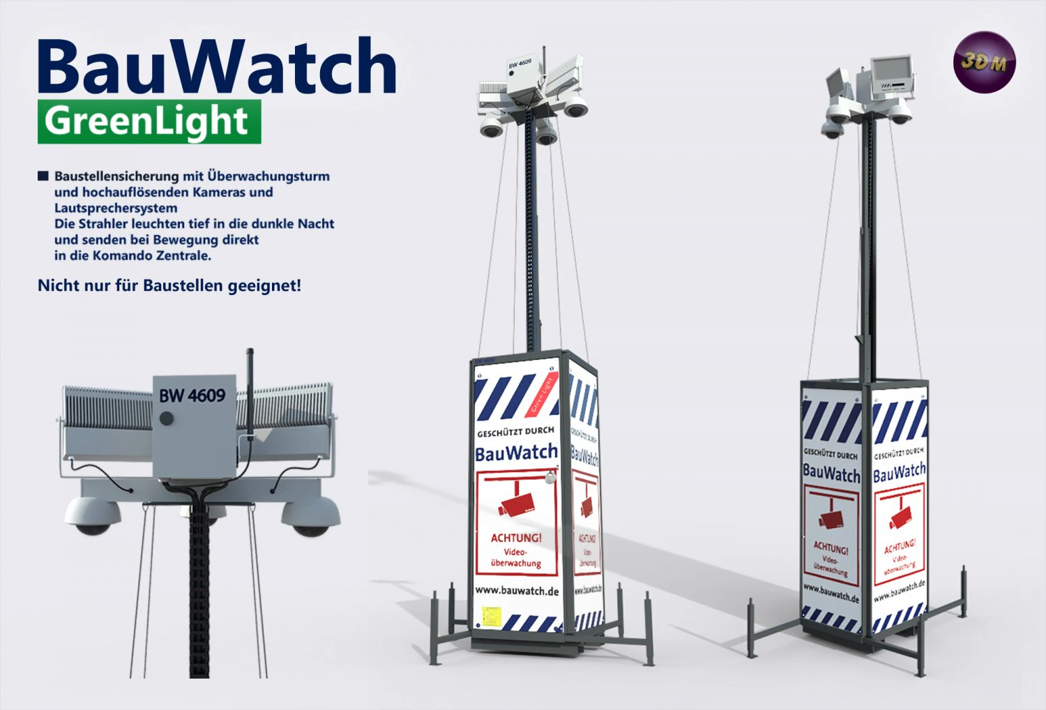 Bauwatch - C&aacute;mara de seguridad para obras de construcci&oacute;n - PBR Modelo 3D .c4d .max .obj .3ds .fbx .stl .blend 