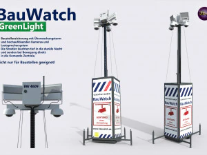 Bauwatch - C&aacute;mara de seguridad para obras de construcci&oacute;n - PBR Modelo 3D