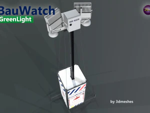 Bauwatch - C&aacute;mara de seguridad para obras de construcci&oacute;n - PBR Modelo 3D