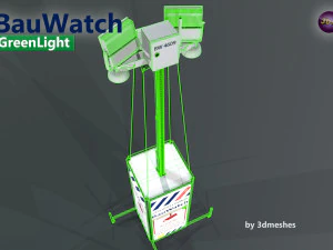 Bauwatch - C&aacute;mara de seguridad para obras de construcci&oacute;n - PBR Modelo 3D