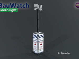 Bauwatch - C&aacute;mara de seguridad para obras de construcci&oacute;n - PBR Modelo 3D