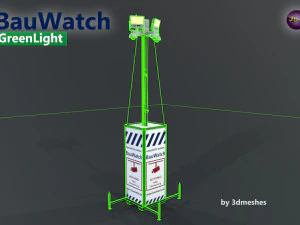 Bauwatch - C&aacute;mara de seguridad para obras de construcci&oacute;n - PBR Modelo 3D