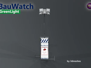 Bauwatch - C&aacute;mara de seguridad para obras de construcci&oacute;n - PBR Modelo 3D