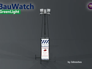 Bauwatch - C&aacute;mara de seguridad para obras de construcci&oacute;n - PBR Modelo 3D