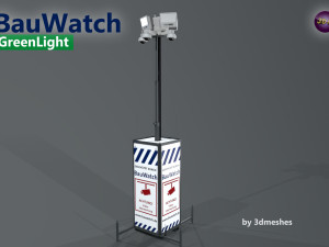 Bauwatch - Construction sites security camera - PBR Model 3D