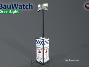 Bauwatch - C&aacute;mara de seguridad para obras de construcci&oacute;n - PBR Modelo 3D