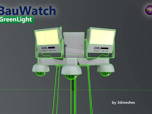 Bauwatch - C&aacute;mara de seguridad para obras de construcci&oacute;n - PBR Modelo 3D