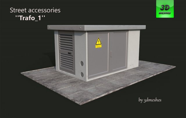 Street accessories - Trafo 1 - PBR 3D 模型 .c4d .max .obj .3ds .fbx .stl .blend 