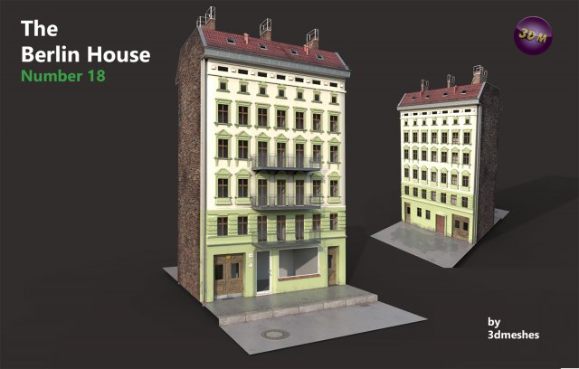 The Berlin House Number 18 - PBR Model 3D .c4d .max .obj .3ds .fbx .stl .blend 