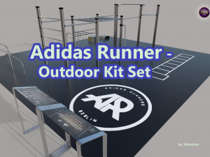 Urban Sports - Adidas Runner - Outdoor Kit Set - PBR 3D मॉडल