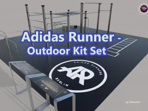 Sport urbani - Adidas Runner - Set kit da esterno - PBR Modello 3D