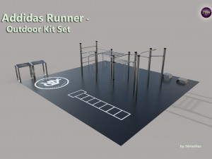 Urban Sports - Adidas Runner - Outdoor Kit Set - PBR 3D Modell
