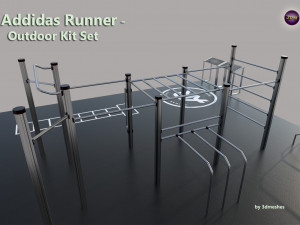Urban Sports - Adidas Runner - Outdoor Kit Set - PBR 3D Modell