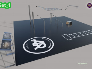 Urban Sports - Adidas Runner - Outdoor Kit Set - PBR 3D Modell