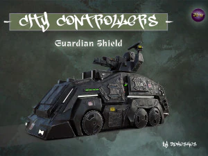 Controladores de la ciudad - Escudo guardián - PBR Modelo 3D