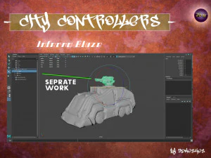City Controllers - Inferno Blaze - PBR 3D Model