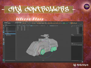 City Controllers - Inferno Blaze - PBR 3D Model