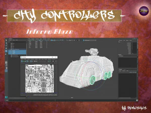 City Controllers - Inferno Blaze - PBR 3D Model