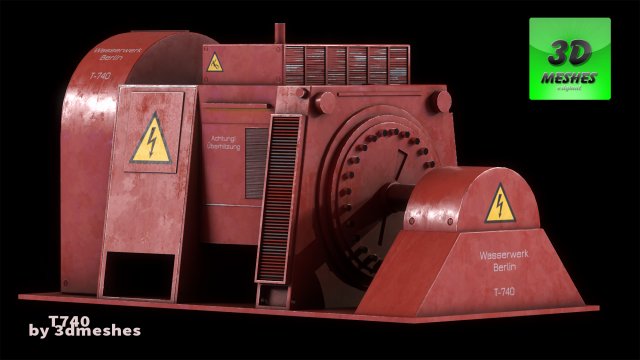 Wasserwerk T740 - PBR 3D Model .c4d .max .obj .3ds .fbx .stl .blend 