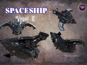 Spaceship - Vogel 2 - PBR 3D 모델