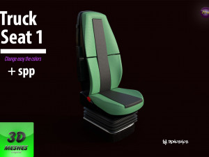 Truck Seat 1 - PBR 3Dモデル