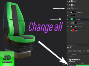 Truck Seat 1 - PBR 3Dモデル