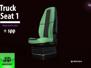 Truck Seat 1 - PBR 3Dモデル
