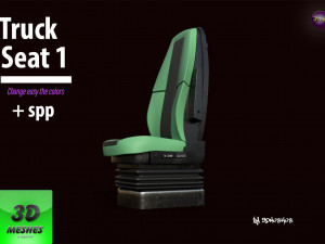 Truck Seat 1 - PBR 3Dモデル