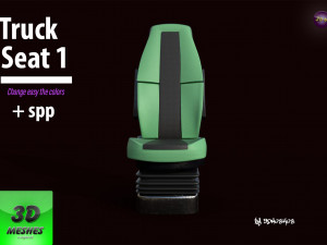 Truck Seat 1 - PBR 3Dモデル