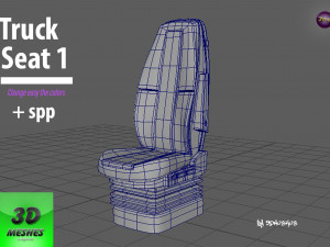 Truck Seat 1 - PBR 3Dモデル