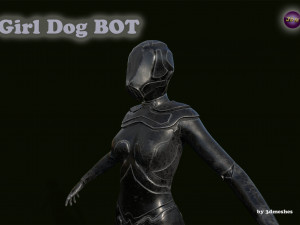 Girl Dog Bot - PBR 3D Model